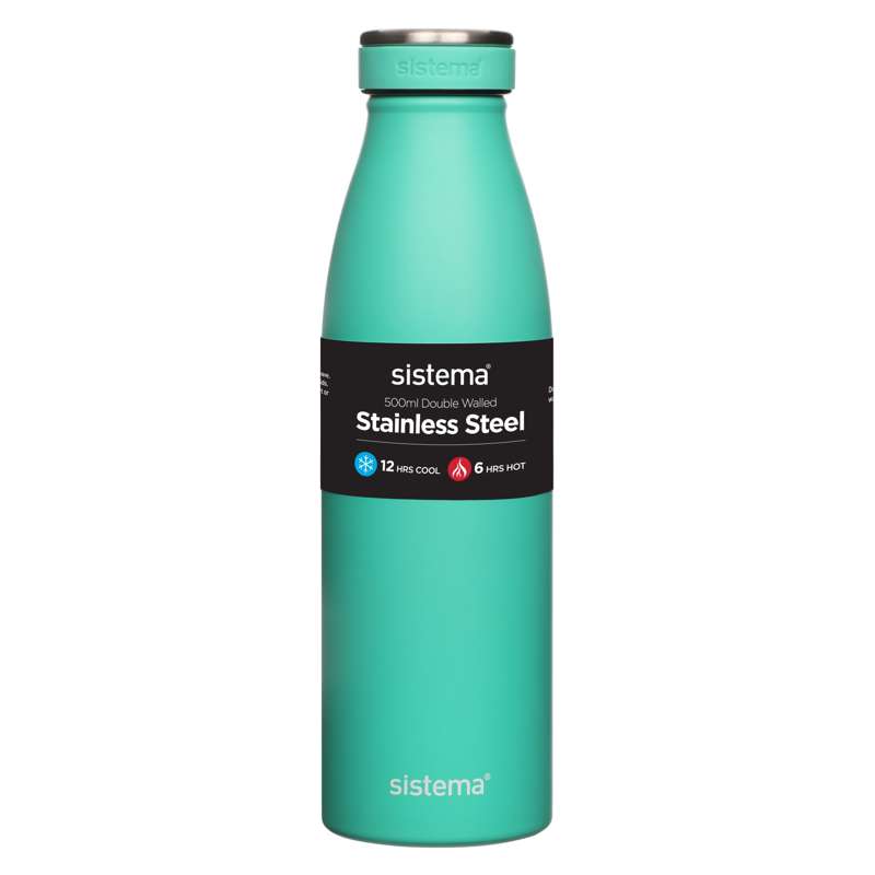 Termoflaske   Rustfrit Stål   500ml   Minty Teal fra Sistema