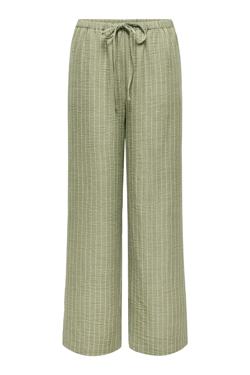 Bukser   Power Mw Wide Pant   Deep Lichen Green Cloud Dancer fra Jdy