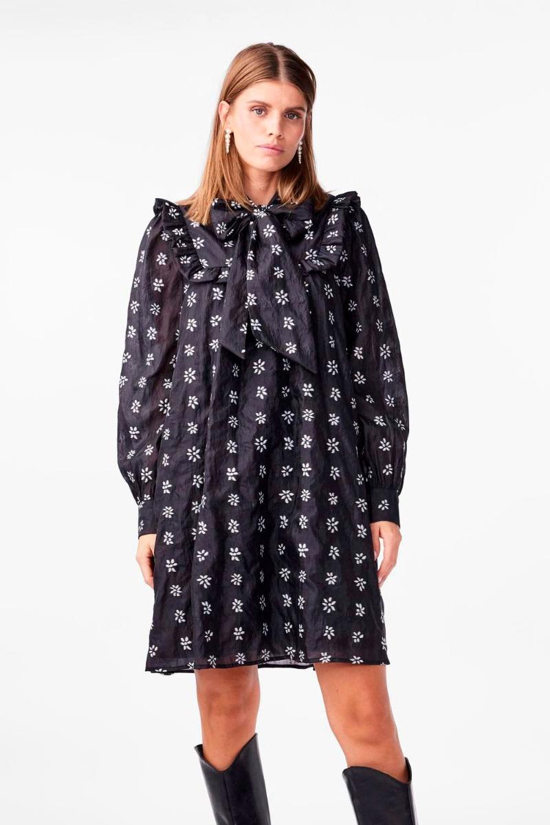 Y.a.s   Kjole   Line Ls Bow Dress   D2d Black fra Yas
