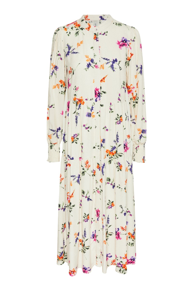 Y.a.s   Kjole   Asina Ls Long Shirt Dress   Whitecap Gray fra Yas