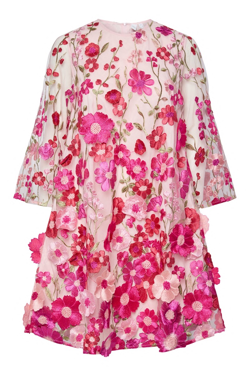 Y.a.s   Kjole   Flowering 3 4 Dress   Fuchsia Purple fra Yas
