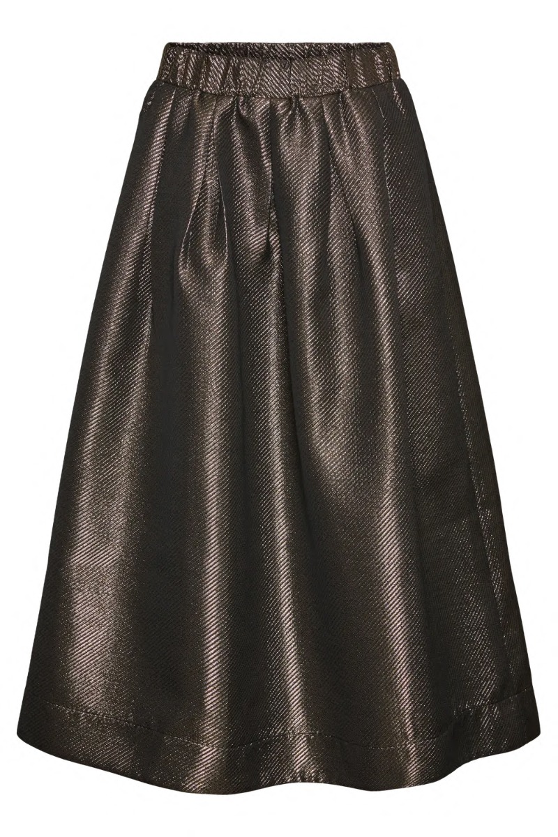 Y.a.s   Nederdel    Gosh Hw Midi Skirt   Gold Colour fra Yas