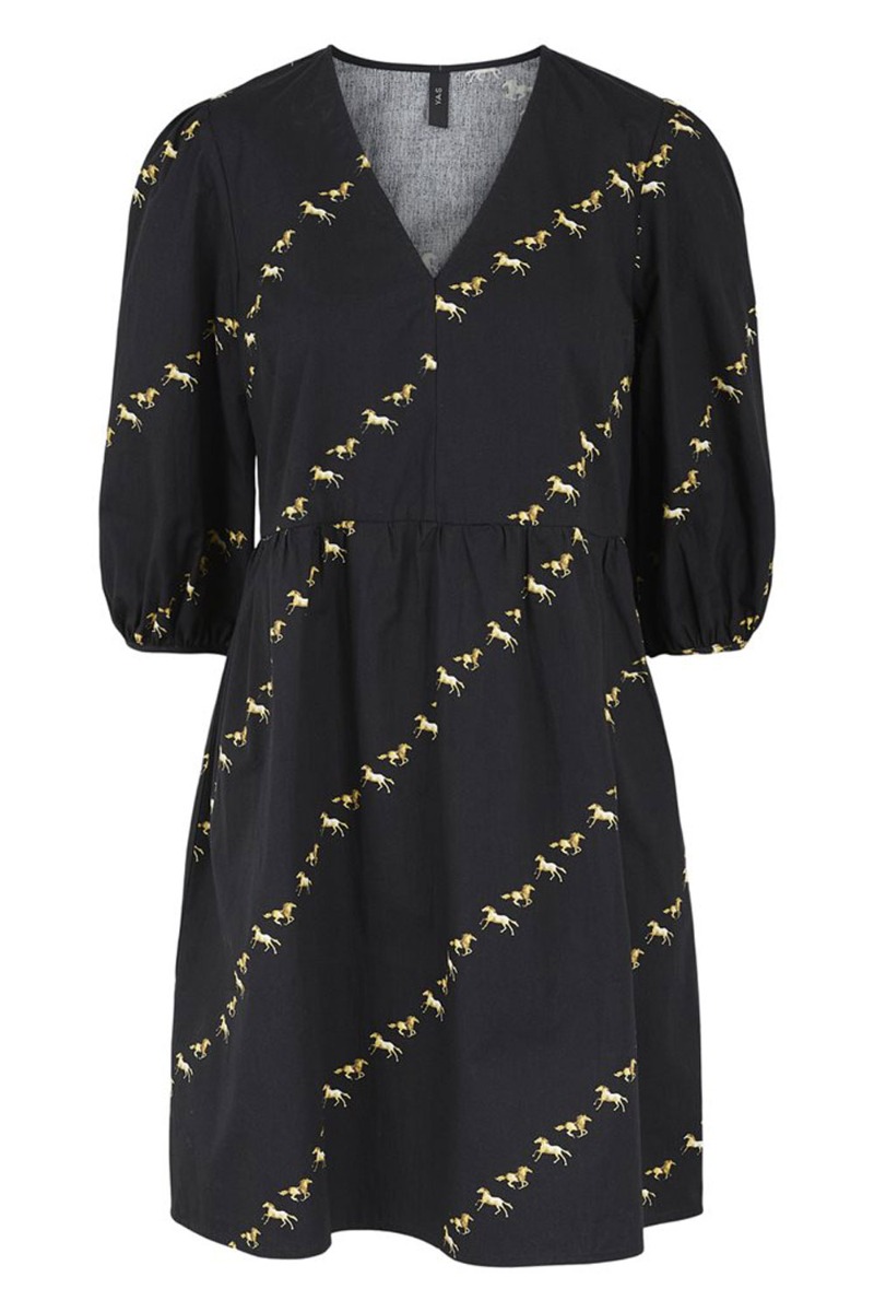 Y.a.s   Kjole   Horse 3 4 Dress   Black fra Yas