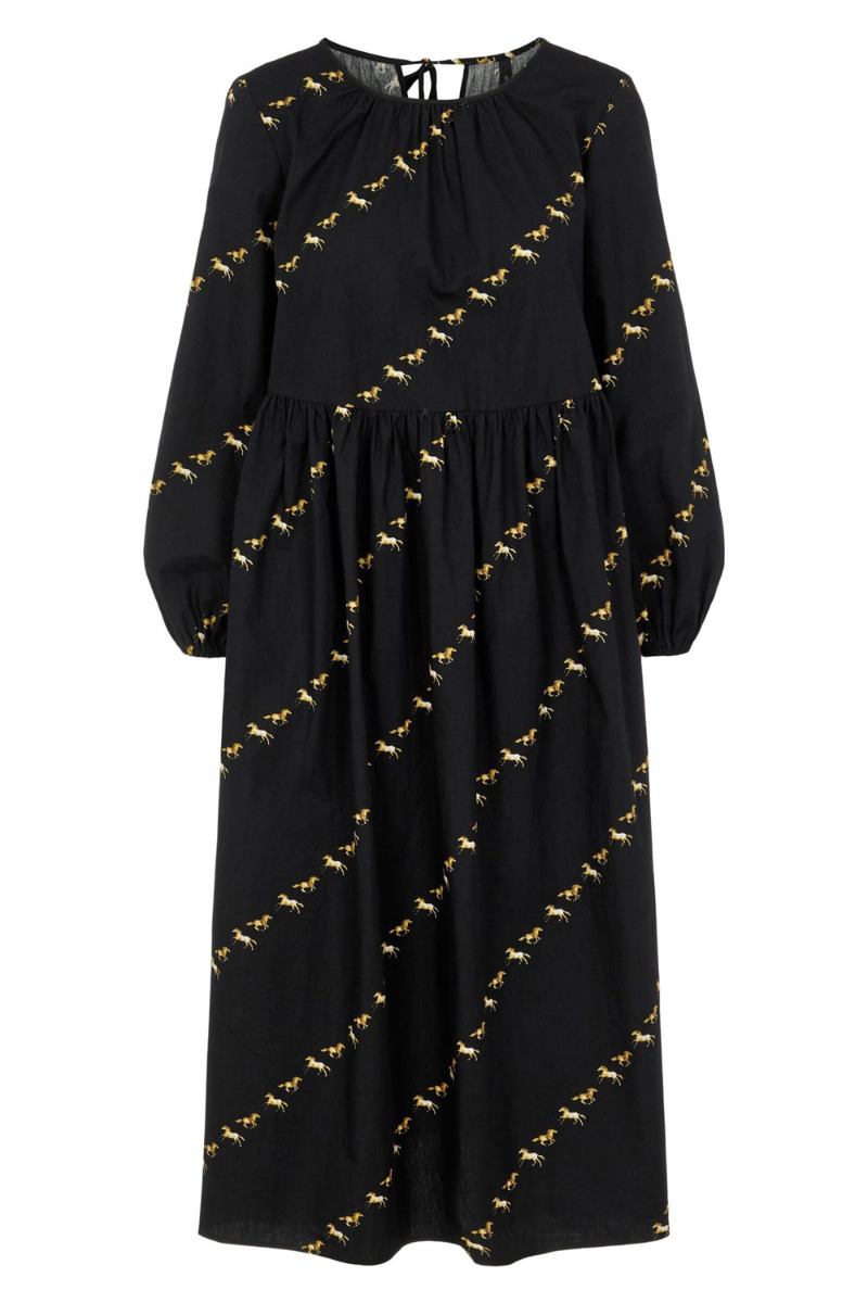 Y.a.s   Kjole   Horse 7 8 Midi Dress   Black fra Yas