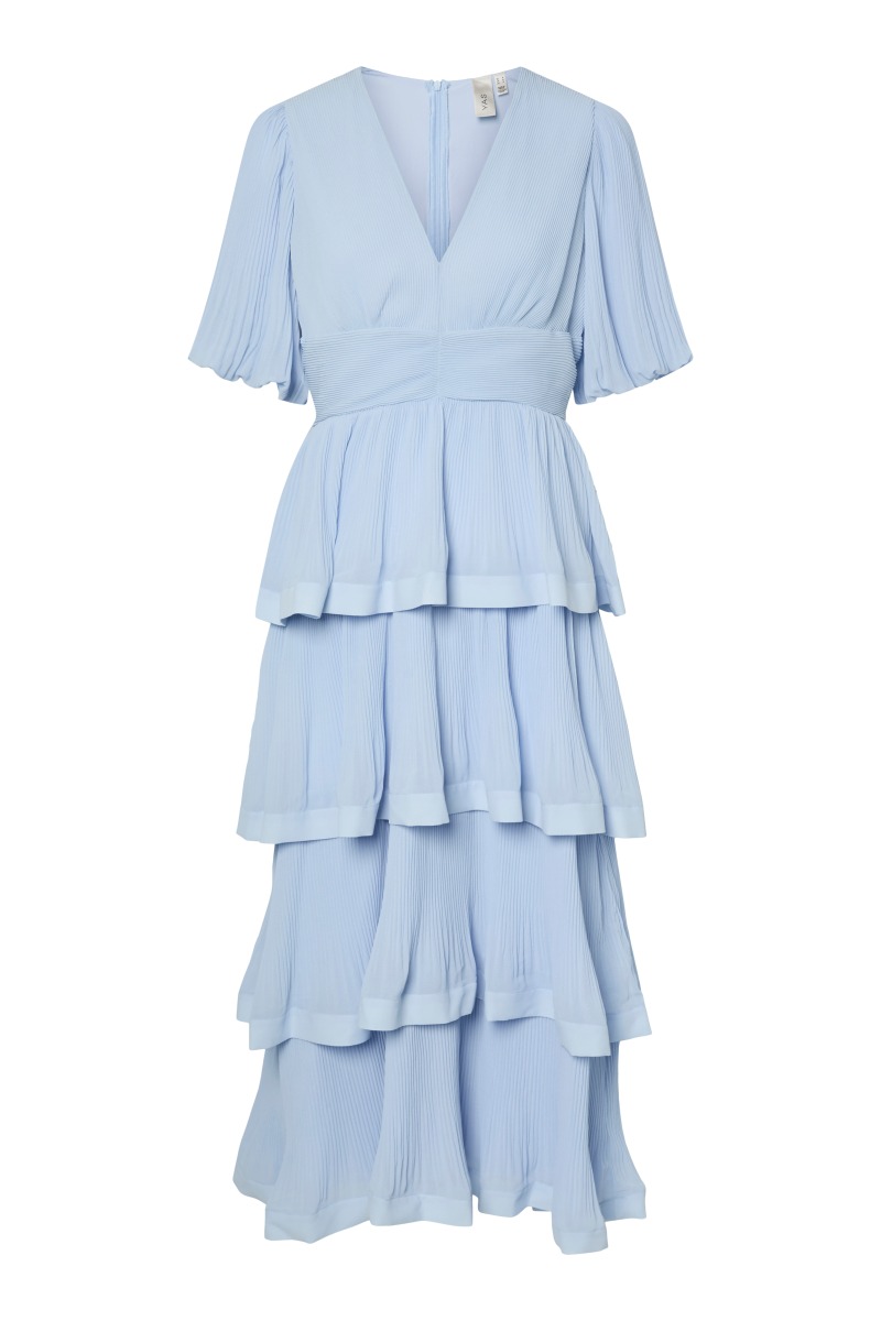 Y.a.s   Kjole     Plira Ss Long Dress S.   Show Halogen Blue fra Yas