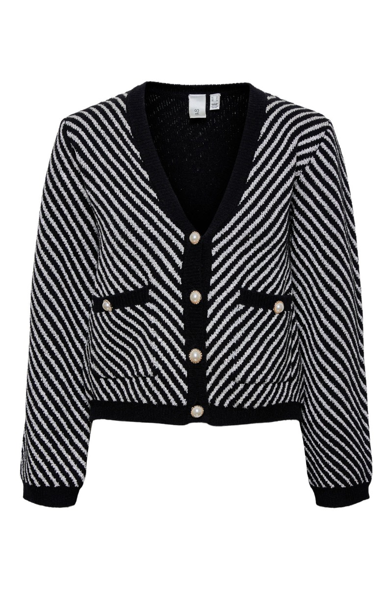 Y.a.s   Cardigan    Charla Ls Sequin Knit Cardigan   Black fra Yas