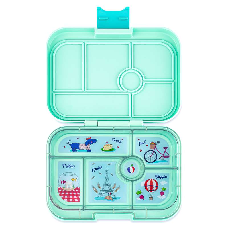 Madkasse   Original   6 Rum   Serene Aqua Paris fra Yumbox