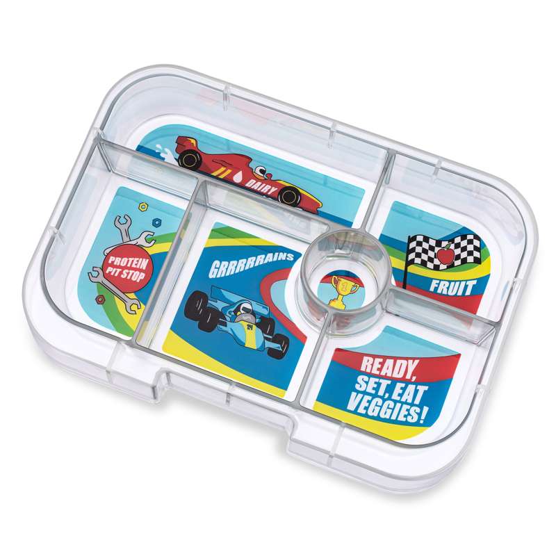 Indsatsbakke   Original Tray   6 Rum   Race Cars fra Yumbox