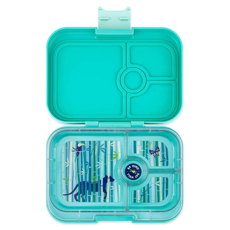 Madkasse   Panino   4 Rum   Tropical Aqua Panther fra Yumbox