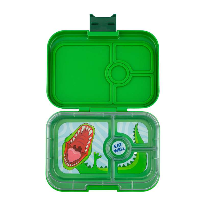 Madkasse   Panino   4 Rum   Jurassic Green Dinosaur fra Yumbox