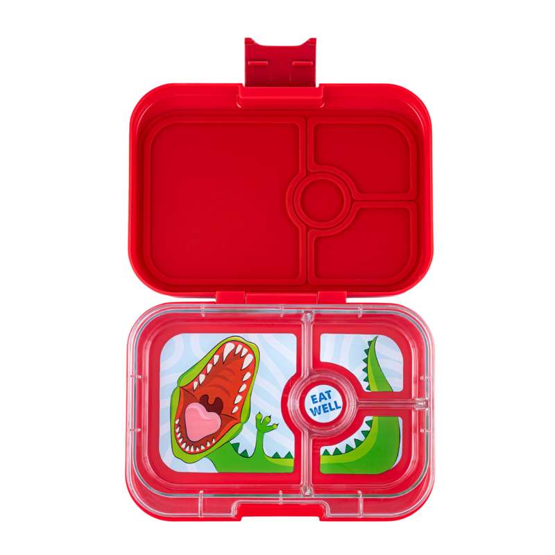 Madkasse   Panino   4 Rum   Wow Red Dinosaur fra Yumbox