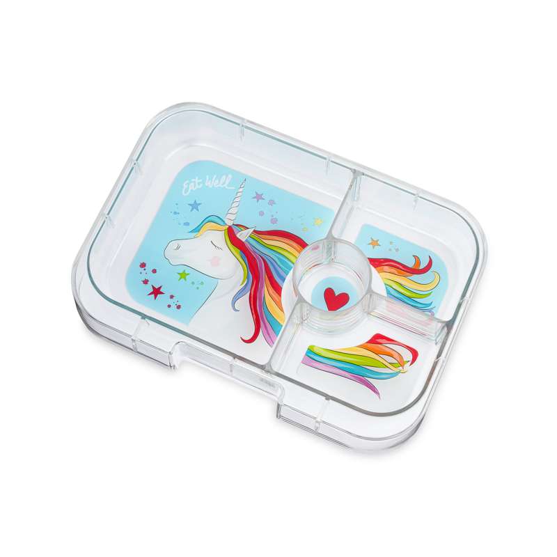 Indsatsbakke   Panino Tray   4 Rum   Unicorn fra Yumbox