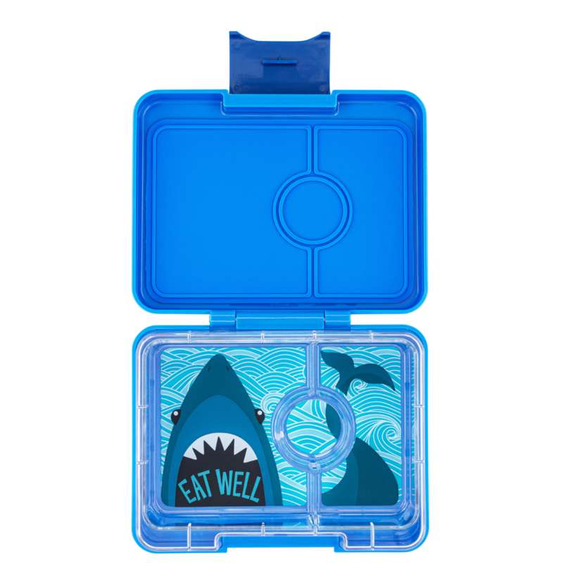 Madkasse   Minisnack   3 Rum   Surf Blue Shark fra Yumbox
