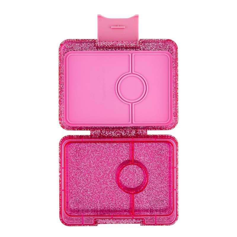 Madkasse   Minisnack   3 Rum   Sparkle Rose Glitter fra Yumbox