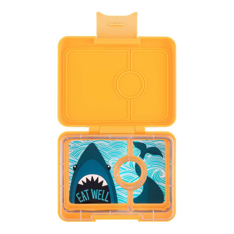 Madkasse   Minisnack   3 Rum   Yoyo Yellow Shark fra Yumbox
