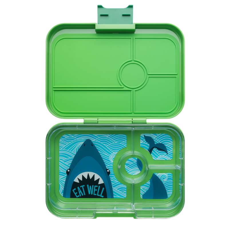 Madkasse   Tapas Xl   4 Rum   Jurassic Green Shark fra Yumbox