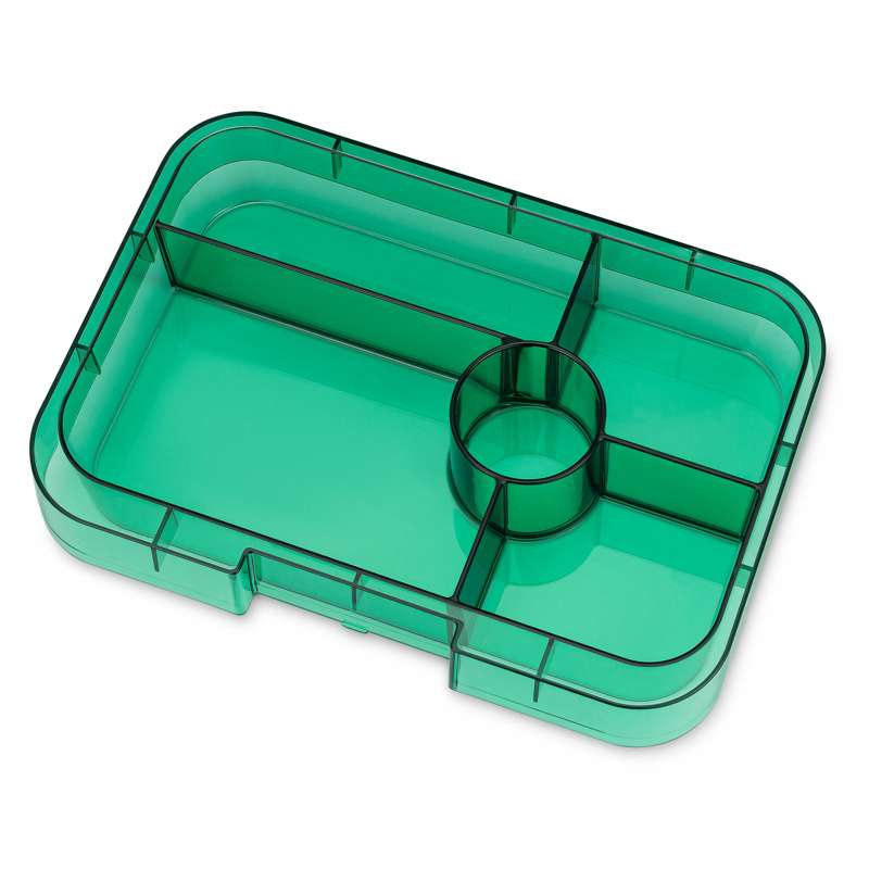 Indsatsbakke   Tapas Tray   5 Rum   Clear Green fra Yumbox