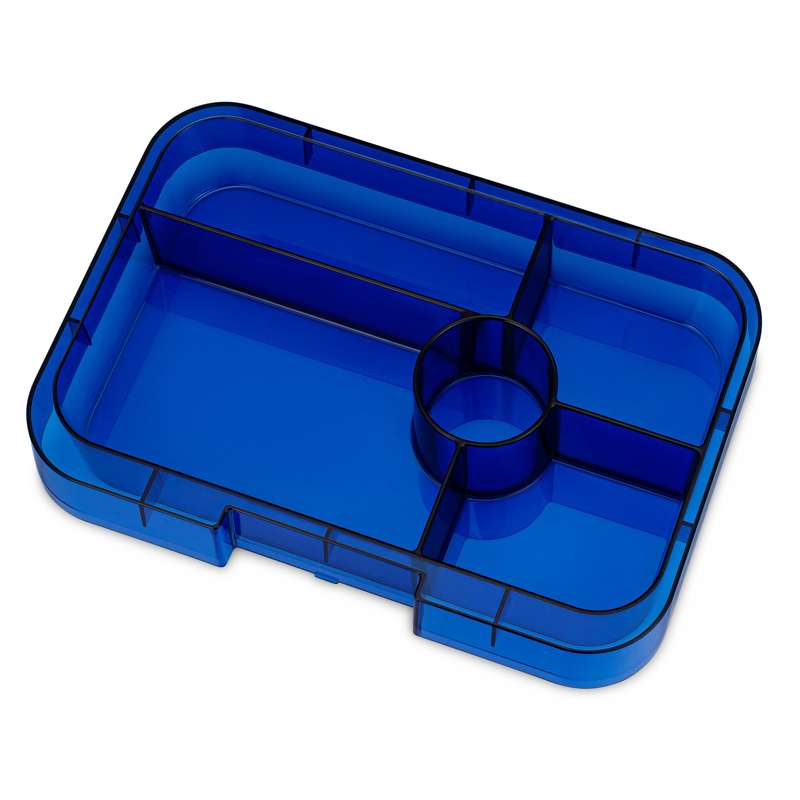 Indsatsbakke   Tapas Tray   5 Rum   Clear Navy fra Yumbox