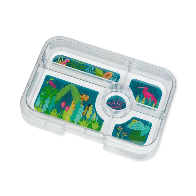 Indsatsbakke   Tapas Tray   5 Rum   Jungle Pastel fra Yumbox