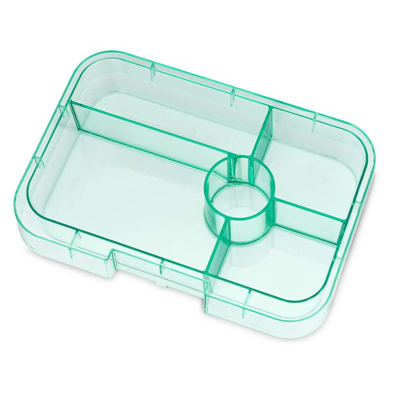 Indsatsbakke   Tapas Tray   5 Rum   Clear Aqua fra Yumbox