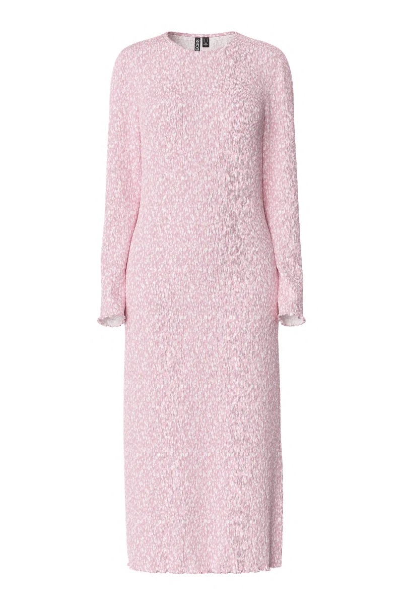 Kjole   Flora Ls Midi Dress   Roseate Spoonbill Flower fra Pieces
