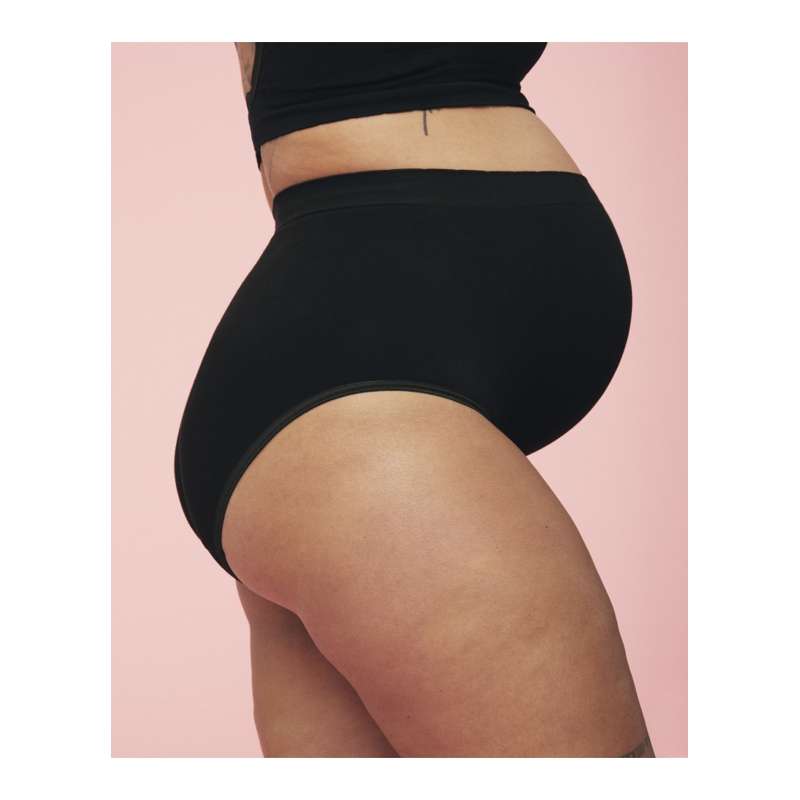 Belly Support Brief   2 Pak   Sort fra Momkind